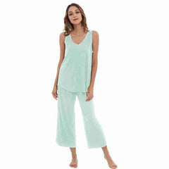 Mist Bamboo Sleeveless Capri Set