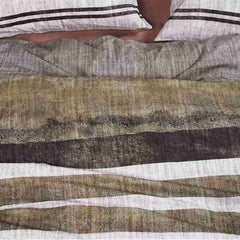 Oatmeal Striped Duvet Cover