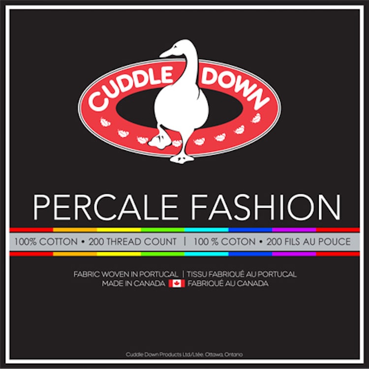 Percale Fashion Solid Collection Duvet Cover by Cuddledown Bedding - Made In Canada