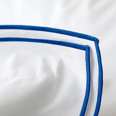 Perla Purled Edge Percale Bedding by St Geneve Fine - Made In Canada