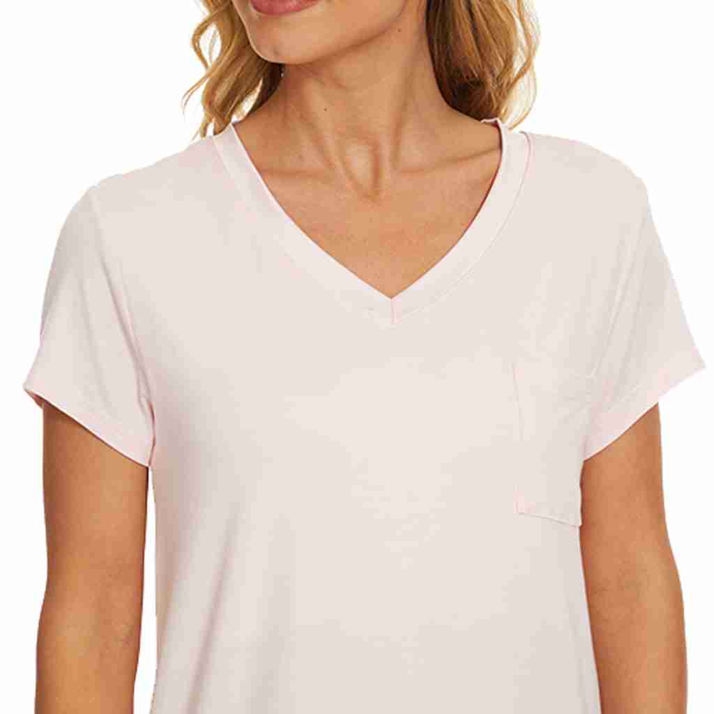 Pink Bamboo Short Sleeve Sleepshirt
