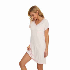 Pink Bamboo Short Sleeve Sleepshirt