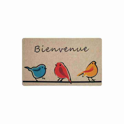 1.5x2.5 (45x75 cm) Poly Mat Oiseaux Bienvenue