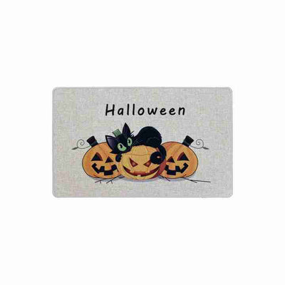 1.5x2.5 (45x75 cm) Poly Mat Pumpkin Cat