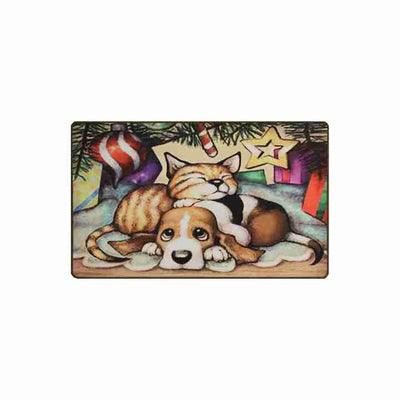 1.5x2.5 (45x75 cm) Poly Mat Resting Cat & Dog
