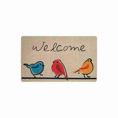 1.5x2.5 (45x75 cm) Poly Mat Welcome Birds