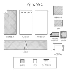 Quadra Jacquard Bedding by St Geneve Fine Linen - Fabric from Italy Sewn in Canada