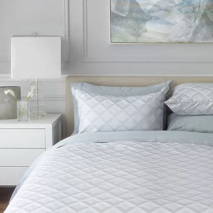 Quadra Jacquard Bedding by St Geneve Fine Linen - Fabric from Italy Sewn in Canada