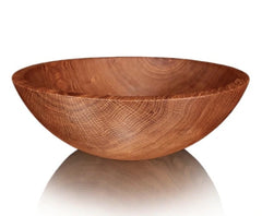 ROUND NATURAL OAK SALAD BOWL BY STINSON STUDIO