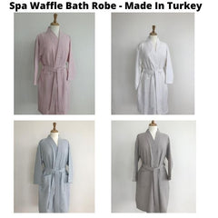 Spa Waffle Bath Robe - Made In Turkey