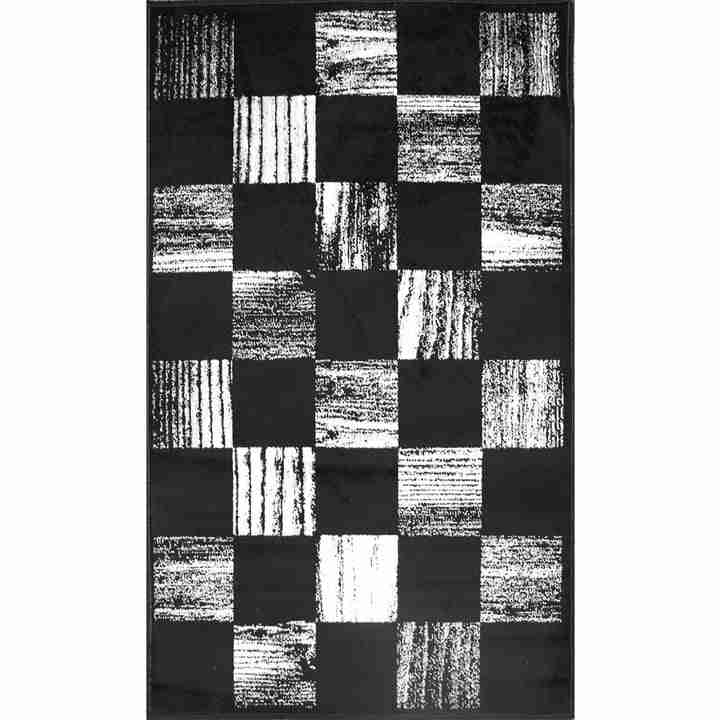 2x4 (67x105 cm) Art. Silk Squares Black