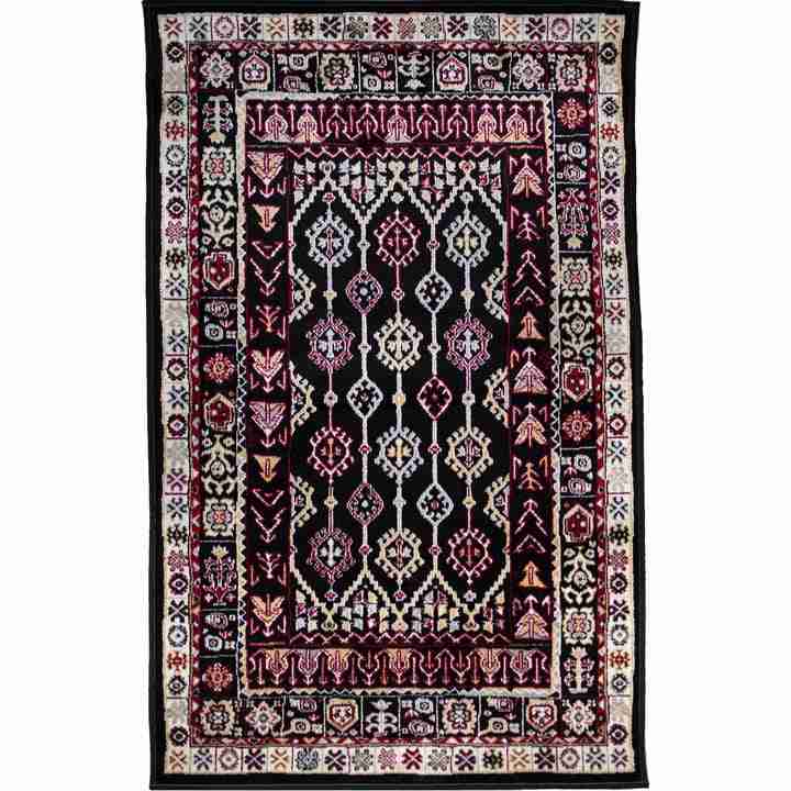 2x4 (67x105 cm) Art. Silk Tribal Black
