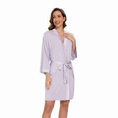 French Blue Bamboo Robe