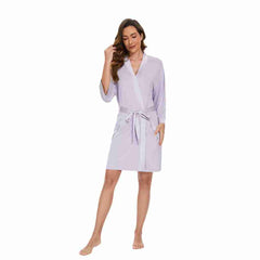 French Blue Bamboo Robe