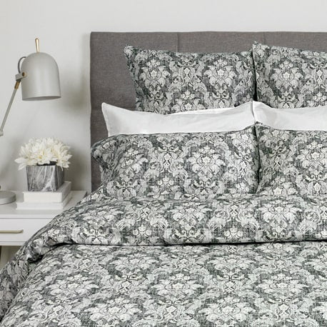 Vintage Damask Bedding by Cuddle Down - Made in Canada
