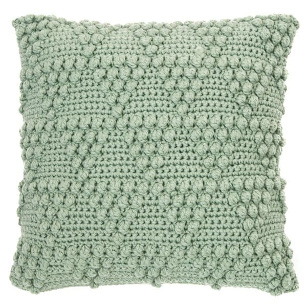 Bubble Dark Green Knitted European Pillow by BRUNELLI