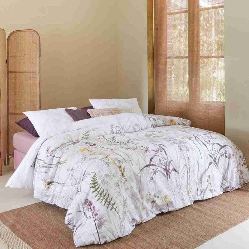 Foliole Pink Flowered Duvet Cover by JO AND ME