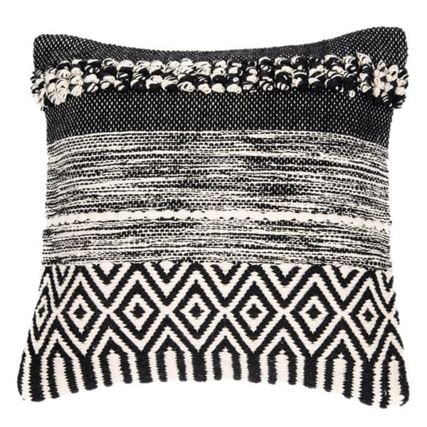 Izel Black And White Decorative Pillow by BRUNELLI