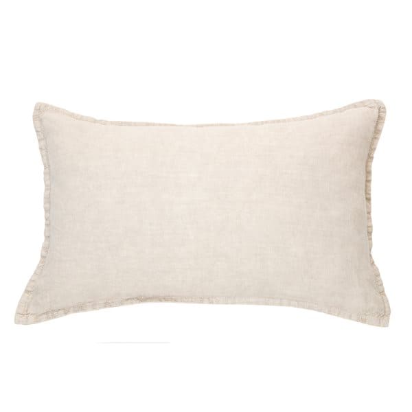 Linen Stone Wash Natural Decorative Pillow by BRUNELLI