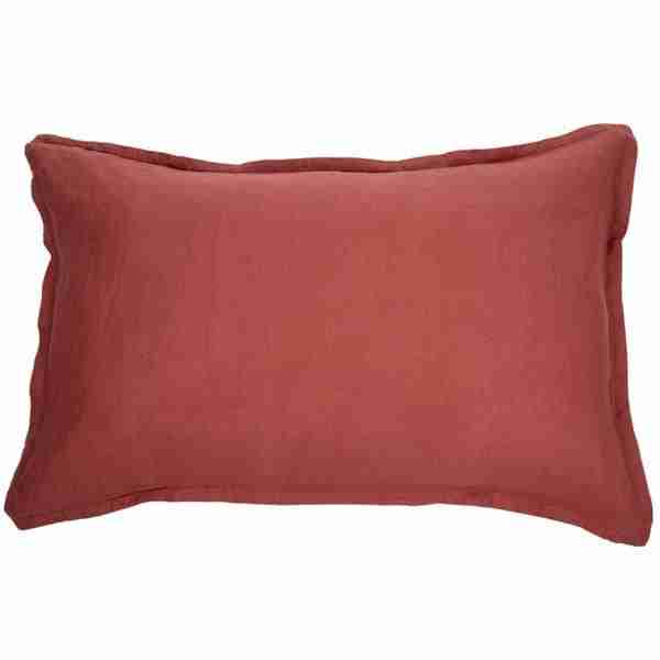 Linen terracotta pillow sham