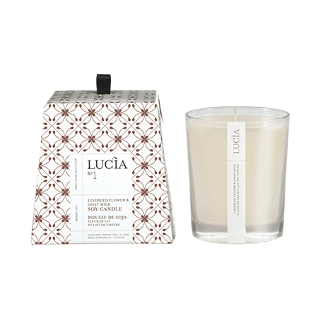 Lucia Lindseed Flower & Goat Milk Soy Candle 50H
