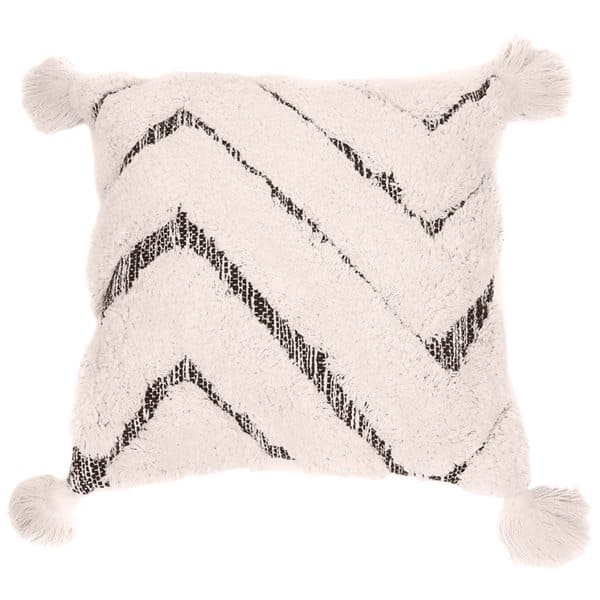 Manon White And Grey Decorative Pillow by BRUNELLI