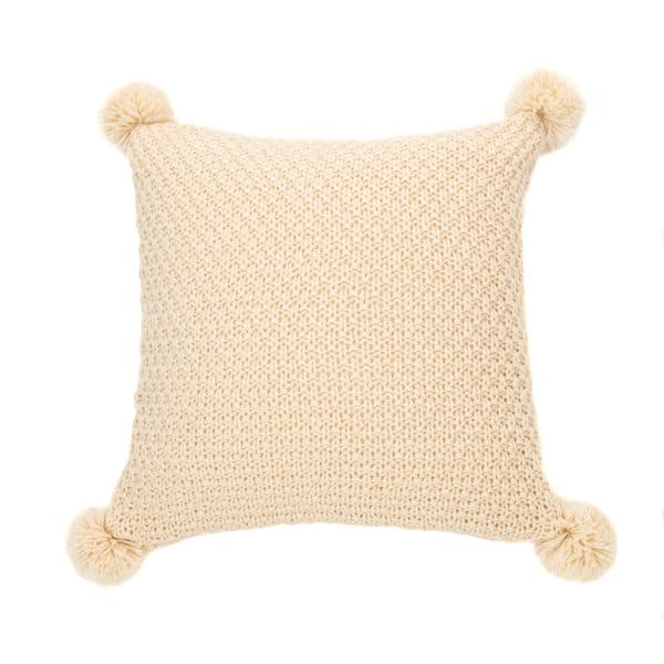 Melon Knitted Cream Decorative Pillow by BRUNELLI
