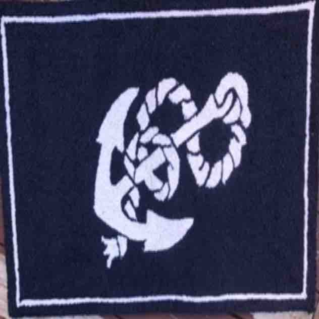 Navy Anchor Rug