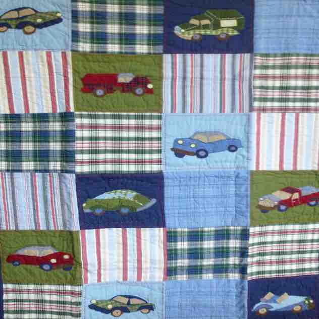 RACING CAR Baby Quilt