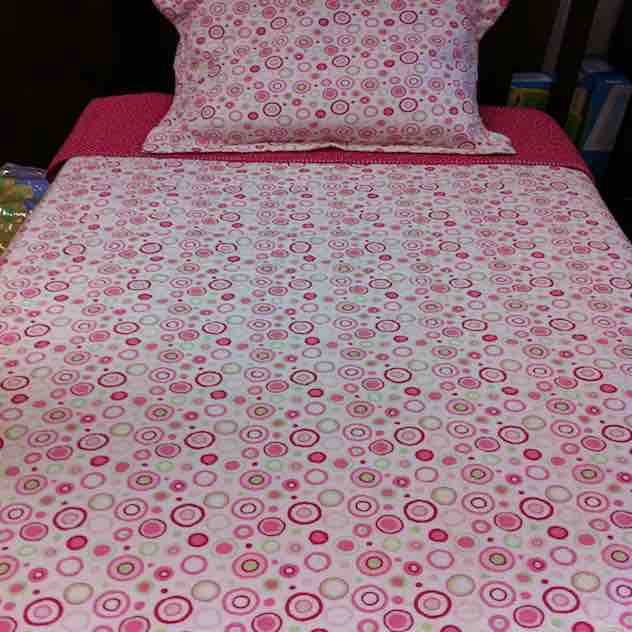 PINK CIRCLE Cotton Quilt Set