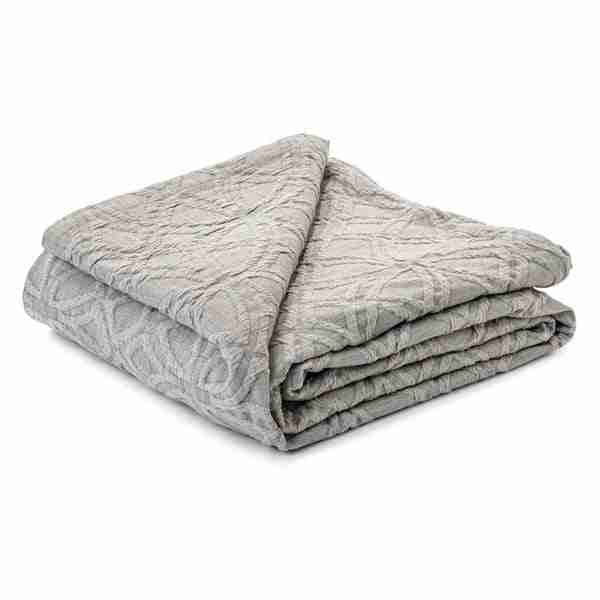 Romer Grey Cotton Blanket by BRUNELLI