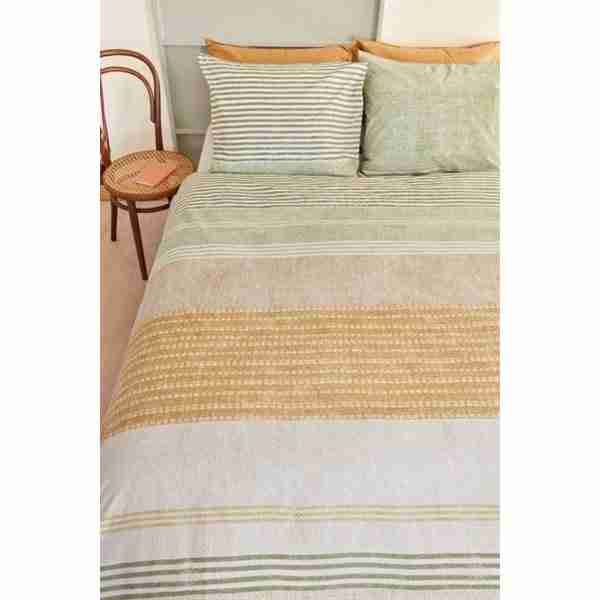 Wheat Fields Modern Stripped Duvet Cover - King by JO AND ME
