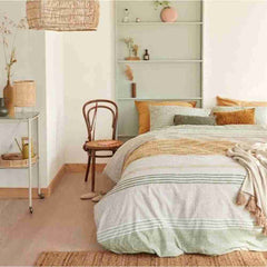 Wheat Fields Modern Stripped Duvet Cover - King by JO AND ME