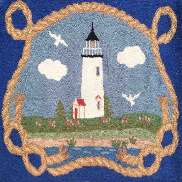 White Lighthouse Rug