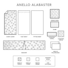 Anello Alabaster | Jacquard Bedding by St Geneve - Fabric from Italy Sewn in Canada