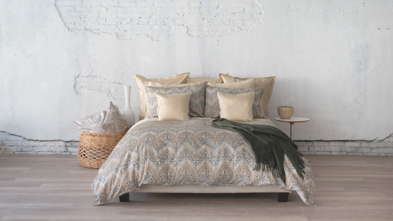 Arras | Printed Sateen Bedding by St Geneve - Fabric from Italy Sewn in Canada