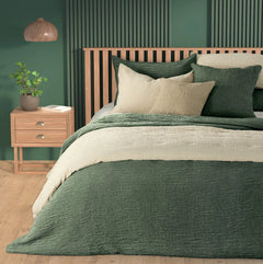 Barbara Green Textured Bedding by Brunelli