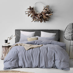 French Linen Duvet Cover Set by Daniadown - Available In 11 Colours