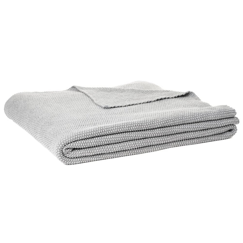 CHARLY GREY KNIT BLANKET