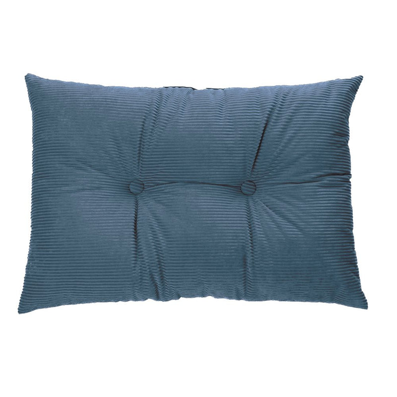 CORDUROY BLUE OBLONG DECORATIVE PILLOW