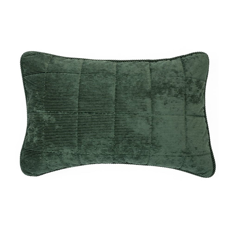 CORDUROY DARK GREEN PILLOW SHAM