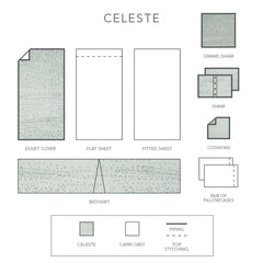 Celeste | Jacquard Bedding by St Geneve - Fabric from Portugal Sewn in Canada