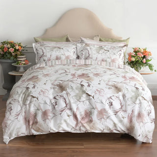 Celine Rose Tea | Printed Sateen Bedding by St Geneve...