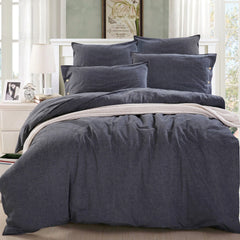 Chambray Duvet Cover Set - Available In 3 Colours