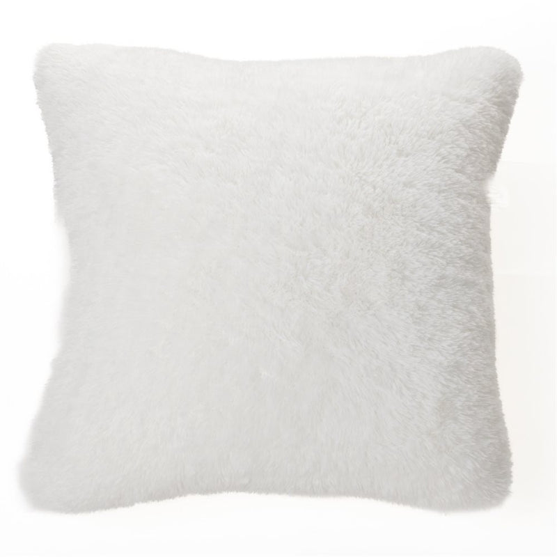 DOUDOU WHITE FAUX FUR DECORATIVE PILLOW