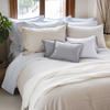Echo 100% linen Duvet Cover Set Fabric from Italy Sewn in Canada - Available In 15 colours