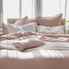 Echo 100% linen Duvet Cover Set Fabric from Italy Sewn in Canada - Available In 15 colours