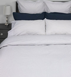 Georgia Stripe Bedding Collection by Cuddledown Bedding - Made In Canada
