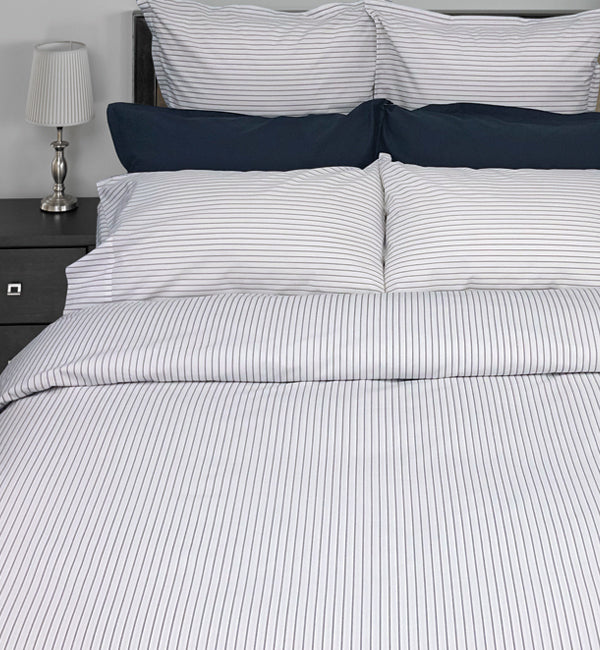 Georgia Stripe Bedding Collection by Cuddledown Bedding - Made In Canada