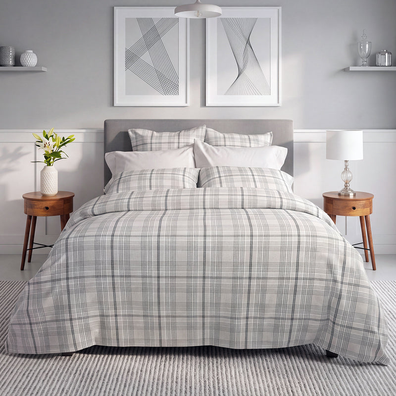 Grayson Flannel Bedding by Cuddledown Bedding - Woven in Portugal - Made In Canada